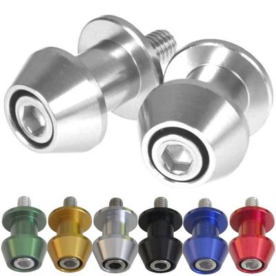 NYSh Yamaha Aprilia Rear Stand Hook M6 0.2 Inch (6 Mm) Bolt Left and Right Set of 2 M6 (Silver)