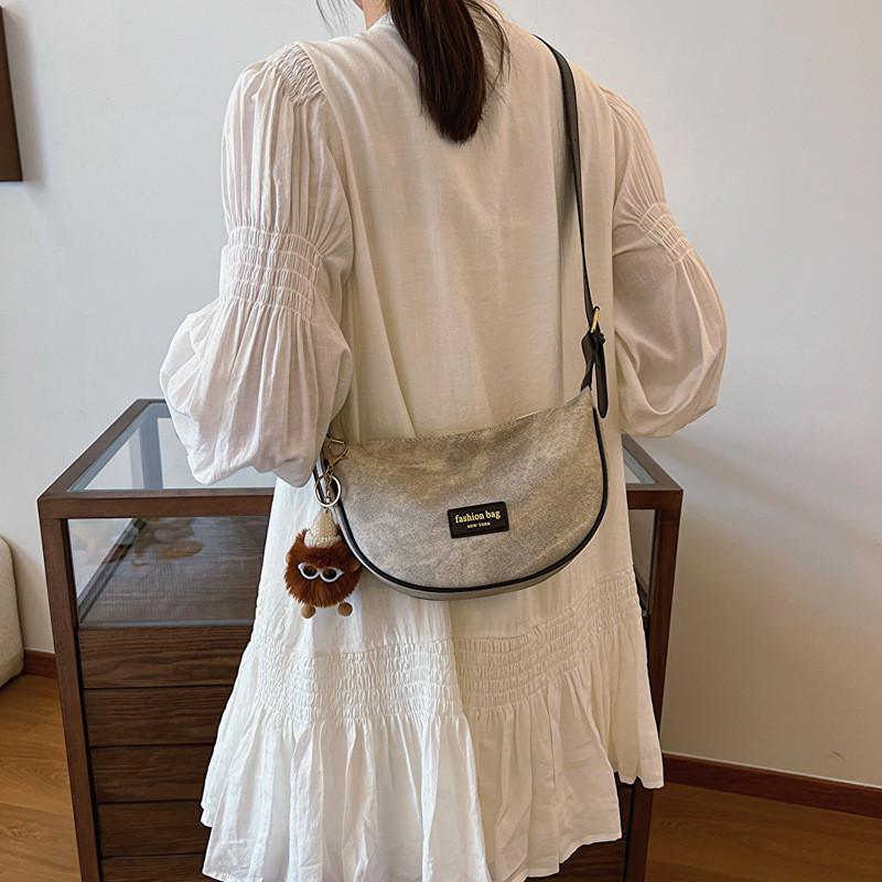 Vintage Pu Small Shoulder Bag With Zipper Closure For Street Style Fashion