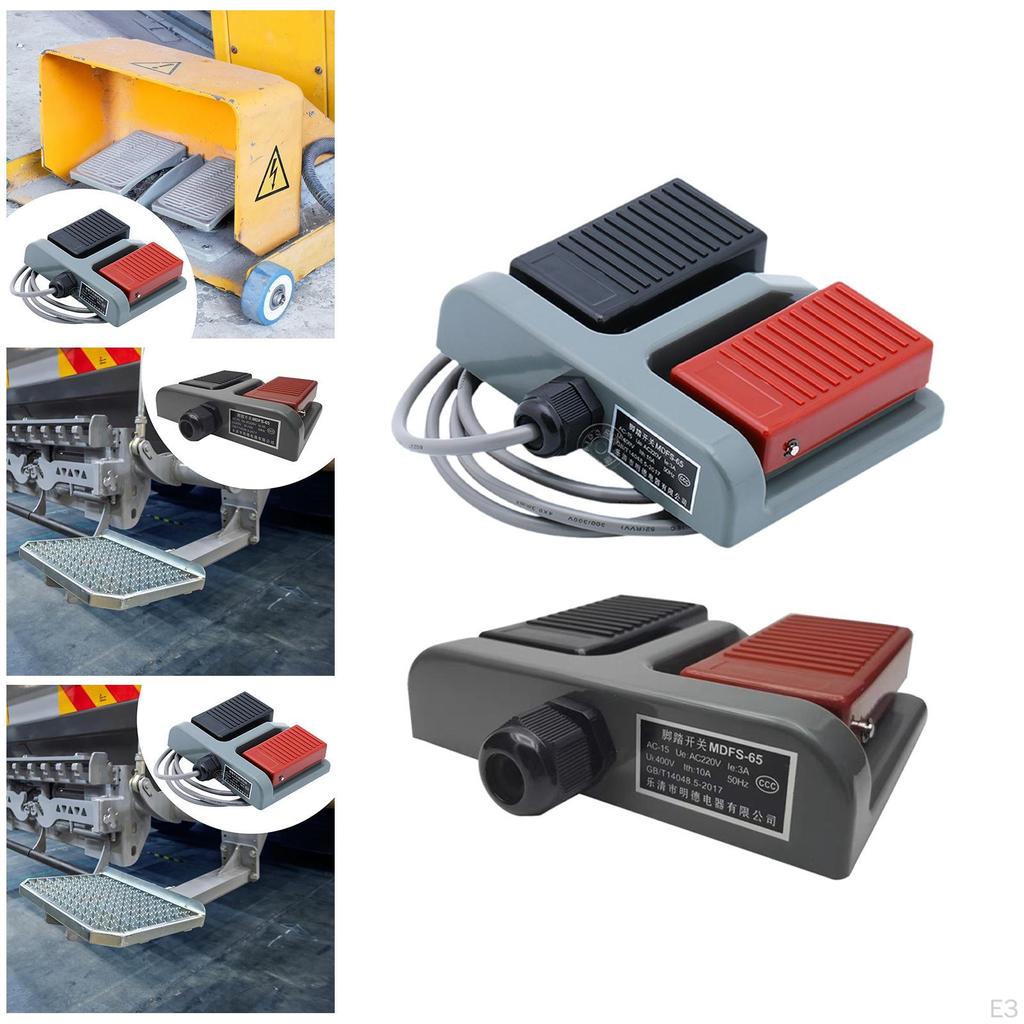 Double Foot Pedal Switch Duplex 2 Way Tumbler for Printing Machinery
