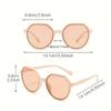 2pcs Women'S Vintage Minimalist Round Fashion Glasses Cute Candy Color Decoration