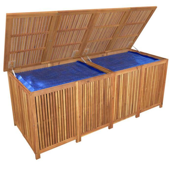 VidaXL Boîte de rangement de jardin 200x80x75 cm bois massif d'acacia 319709