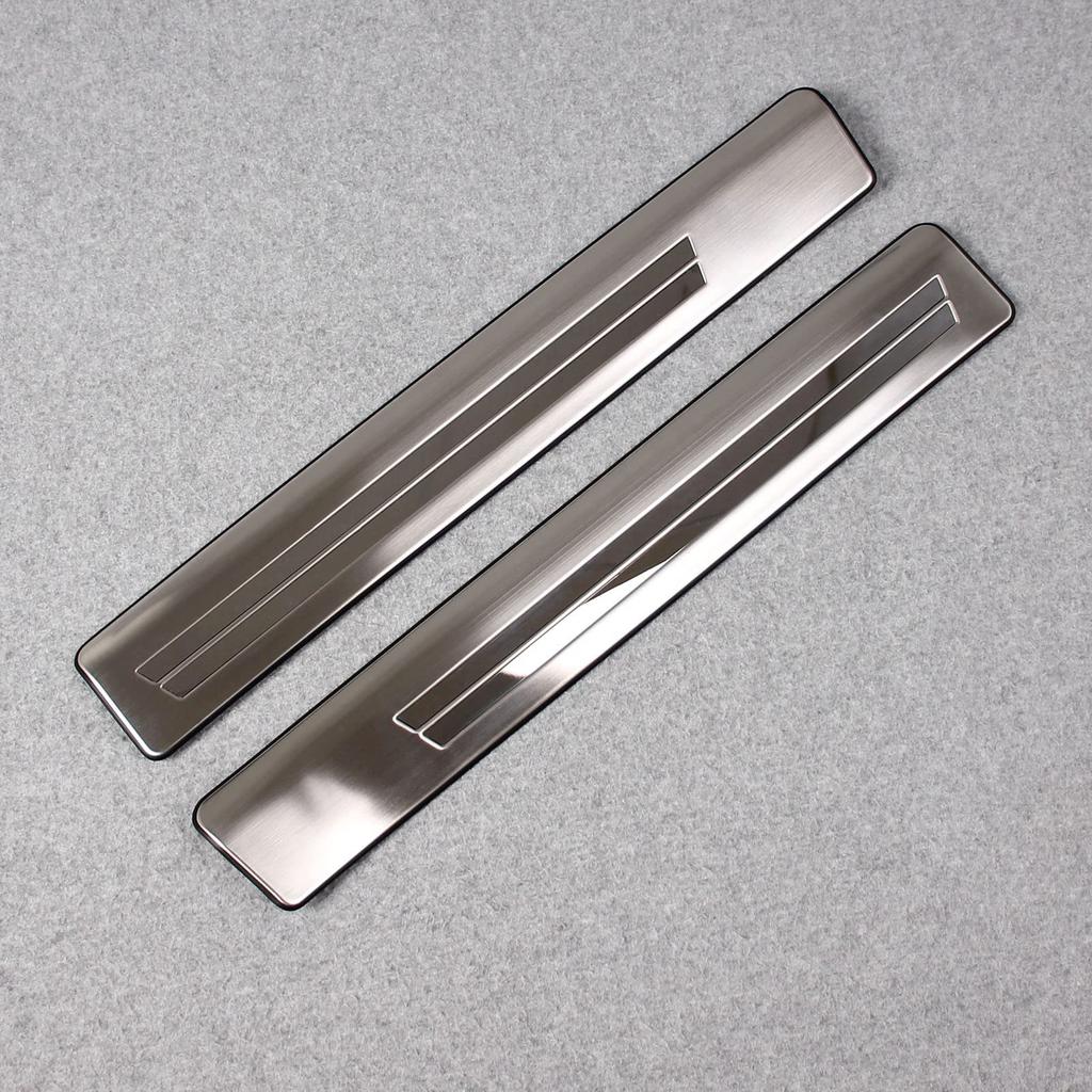 RUIQ Stainless Steel Interior Step Garnish for Nissan Kicks Designed for Nissan Kicks (P15 Model) - Silver,