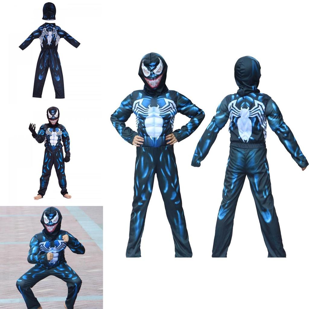 Weicher und atmungsaktiver Marvel Venom Symbiose Kinder Cosplay Overall Set