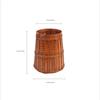 Autumn Rattan Weave Desktop Organizer: Pen Holder & Makeup Storage Box