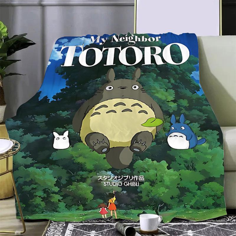 Cartoon Printed Blanket Picnic Blankets Warm Blanket Soft and Comfortable Blanket T-TotoroS Home Travel Birthday Gift