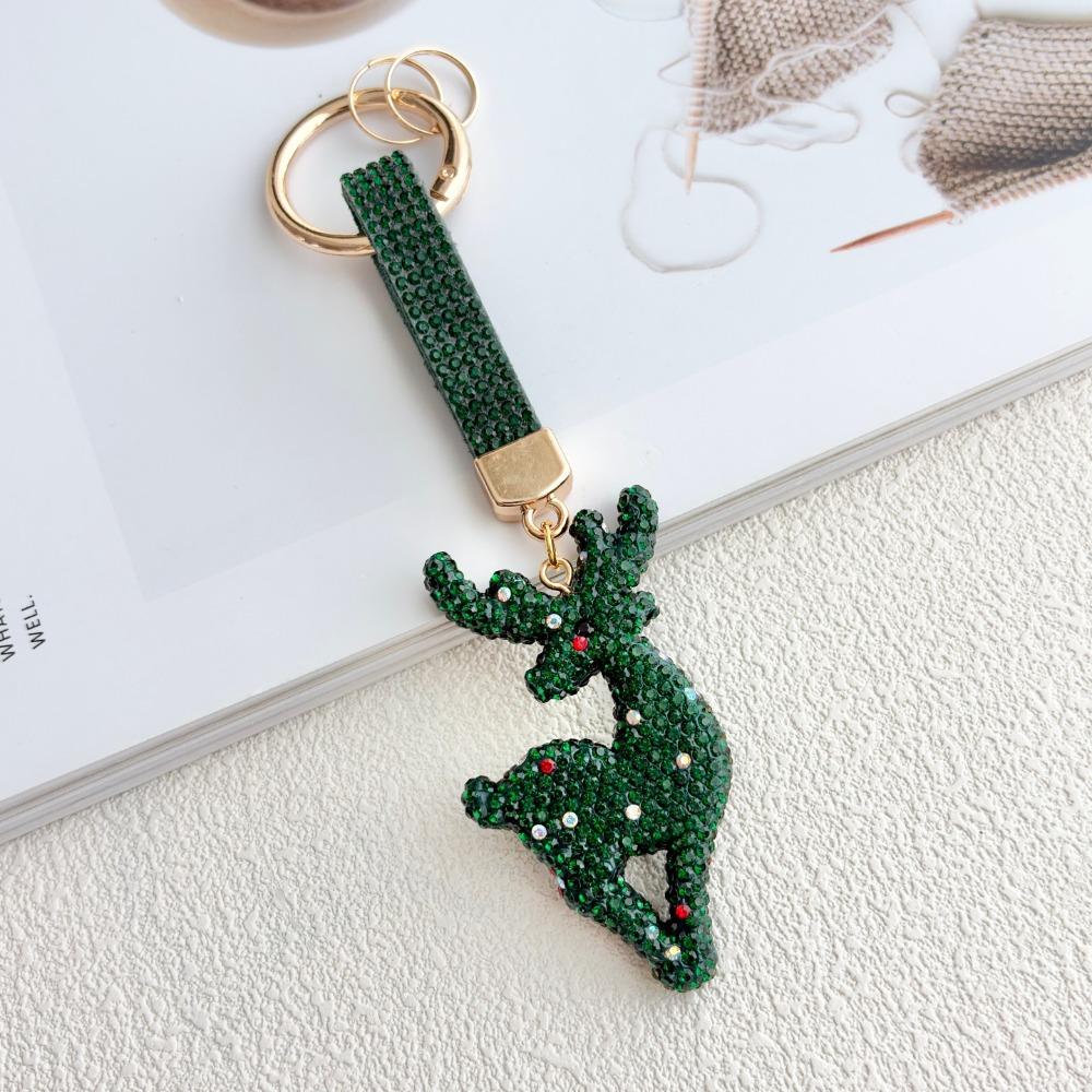 Christmas Tree Santa Claus Keychain Cane Metal Xmas Pendant Christmas Gifts