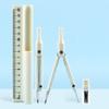 3-in-1 Compass Ruler Set Stationery Set Mathematics Function Ruler Measuring Ruler Pencil Compass Kit School Office