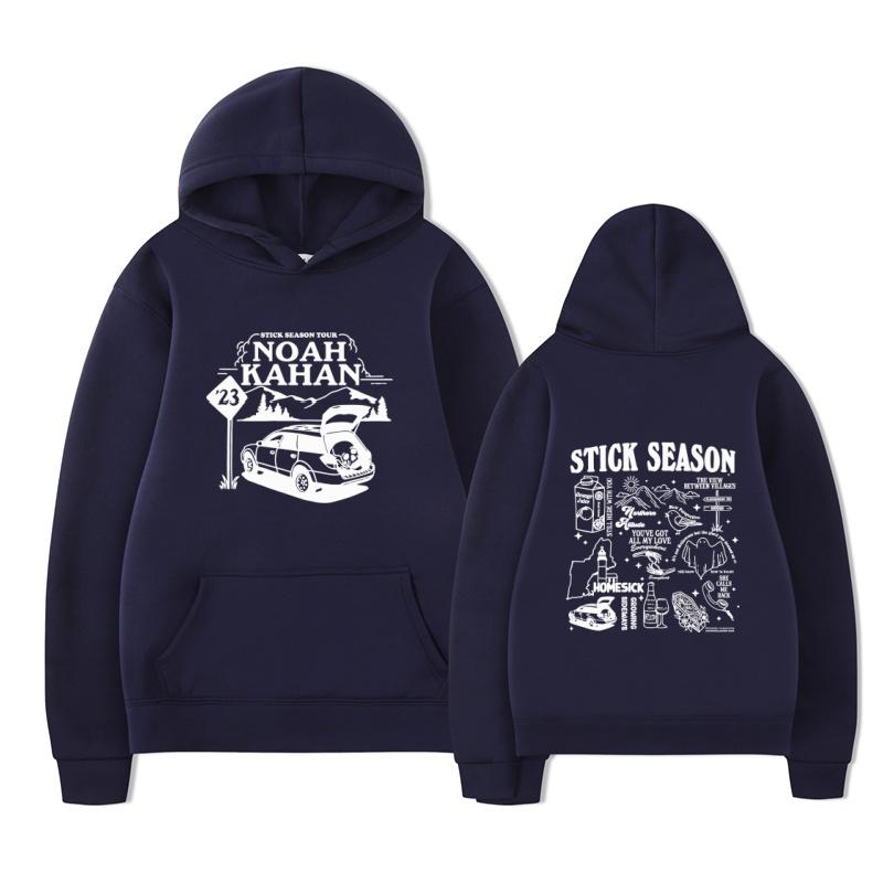 Noah Kahan Stick Season Merch Country Music Album Hoodie Sweatshirt Winter Warm Pullover Top Streetwear Unisex