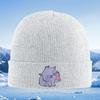 New Cartoon Cat with Pink Bottle Unisex Women Unisex Knitted Hat Beanie Pullover Cap Winter Thermal Warm Christmas Outdoor Cycling