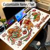Christmas Theme Personalized Mouse Pad Custom Name Text Non Slip Desk Pad For Laptop Office Desktop