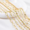 1Meter Stainless Steel Geometric Cutouts Oval Flower Trend Link Chain DIY Chain for Women Party Necklace Jewelry Making Supplies