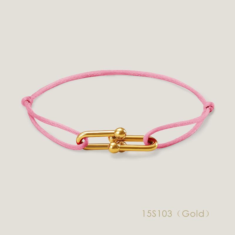 High Quality Classic Small U-Shape Charm Bracelets for Women Adjustable Silk Rope Bracelet Female Jewelry Gifts Wholesale