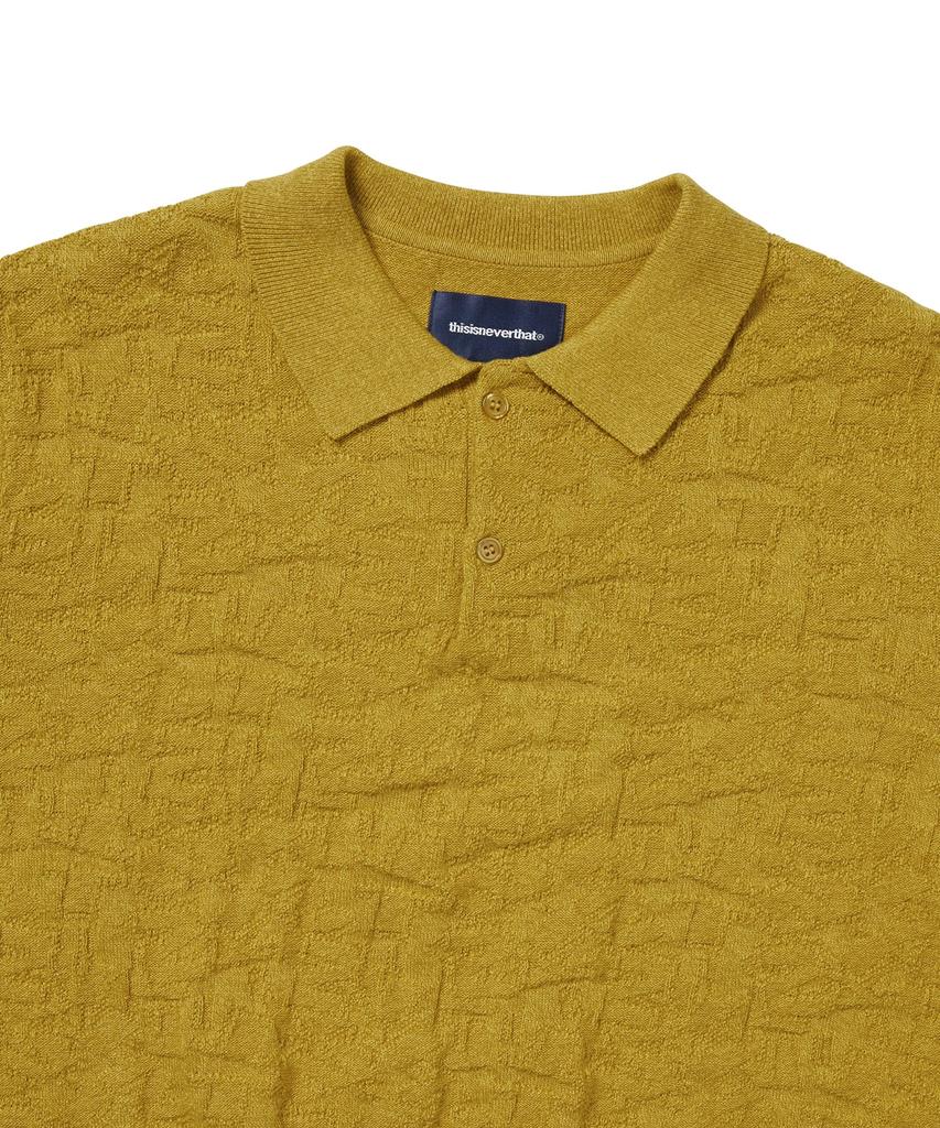 THISISNEVERTHAT Stacked Tnt S/S Knit Polo Yellow