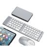 Compact Tri-Mode Bluetooth & 2.4G Foldable Keyboard and Mouse Set with Type-C Charging for Tablets