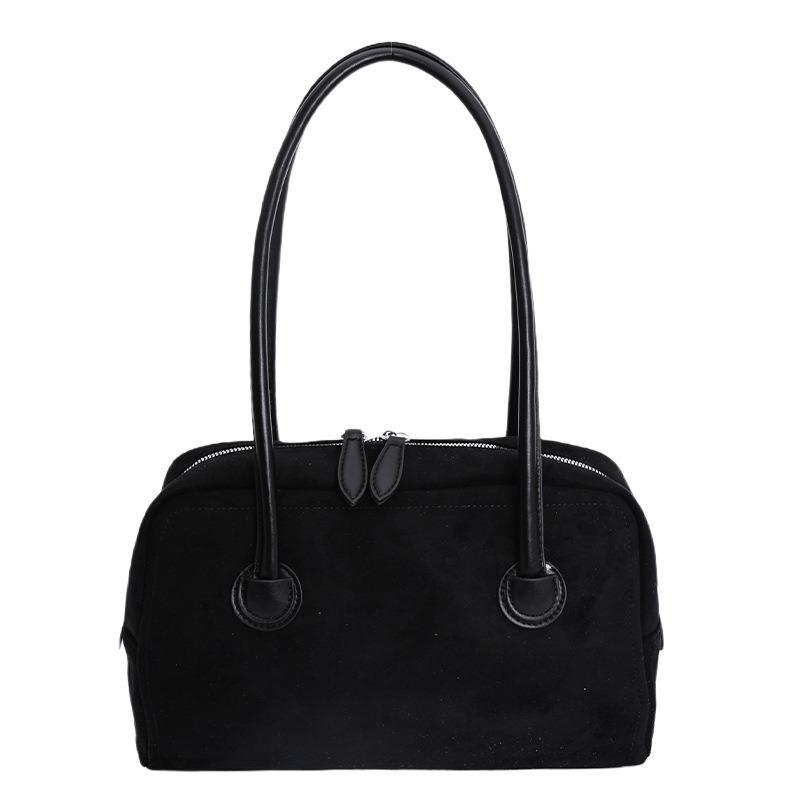 Retro Matte Large-capacity Bag, Commuting Trend Single-shoulder Handbag, Boston Underarm Bag