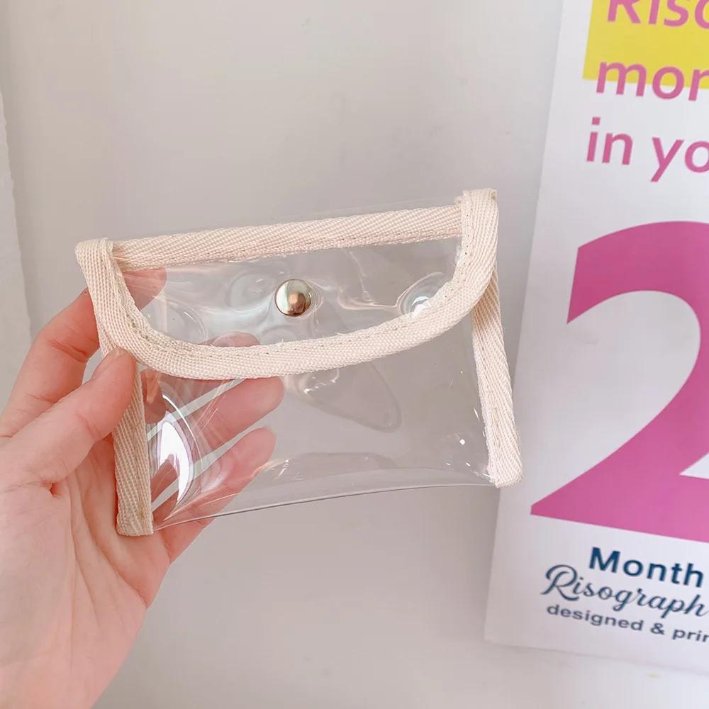 Korean Big Storage Clear PVC Transparent Cosmetic Bag Student Pencil Case Waterproof Lovely Stationery Storage Documents Pouch