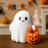 Resin Ghost Figurine Spooky Pumpkin Statue Multifunctional Halloween Ghost Ornament  Home