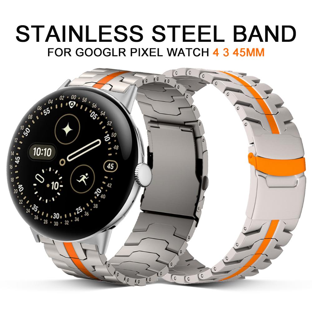 Stainless Steel Band for Google Pixel Watch 4 45mm Accessories Luxury Wrist Strap for Google Watch Pixel 3 45mm Watchband Correa
