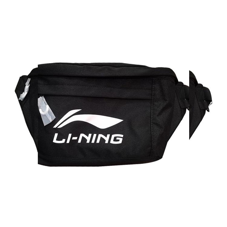 New LiNing Canvas Fanny Pack, Sling Bag, Canvas Bag, Shoulder Bag, Crossbody Bag Regular Unisex Black ABDT081-1