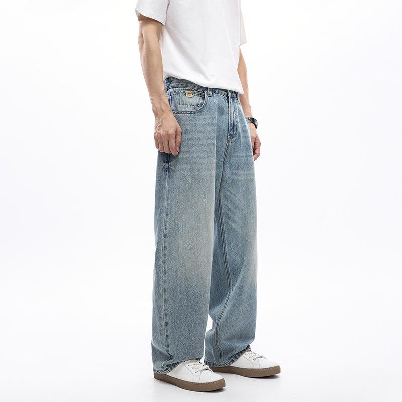 New Spring and Summer Men's Loose Scimitar Pants American High Street Jeans Trousers Men