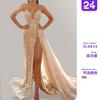 2026 Cross-border Summer European and American Amazon Women's Dress Ebay Suspender Sleeveless Mesh Hollow Dress