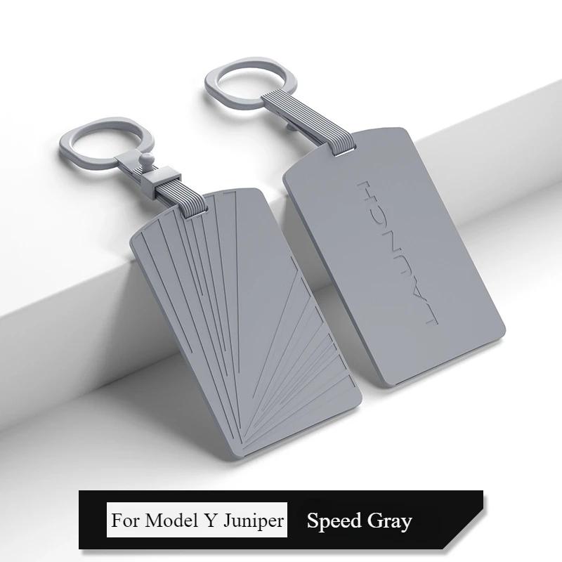 

For Tesla Model Y Juniper 2025 Key Card Holder Car Key Card Protector Cover Auto Accessories Light Speed Label Silicone Key Case