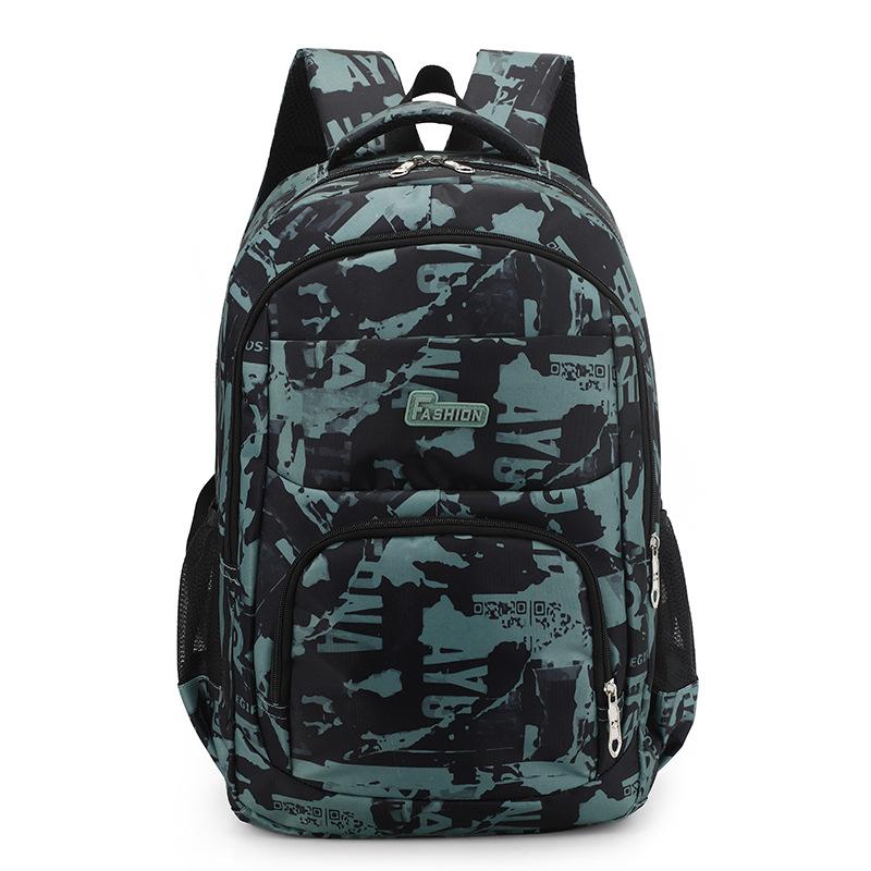 School Bags  for Teenagers Travel Camouflage Large Capacity Boys Printing Men Backpack Rucksack Kids Cute Bookbag Mochilas зелёный