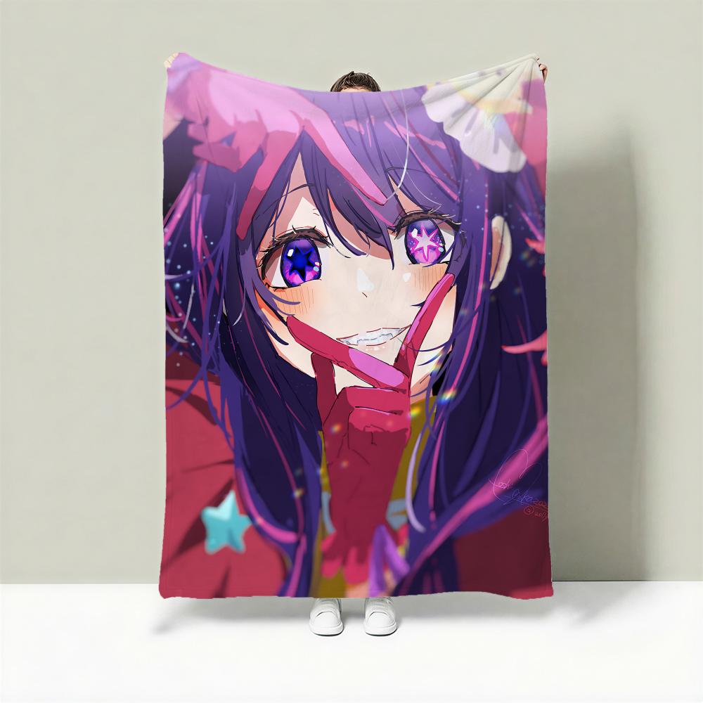 

Anime O-Oshi no Ko Throw Lightweight 240g Flannel Blanket Soft Skin-friendly for Summer Cooling 75cmx90cm