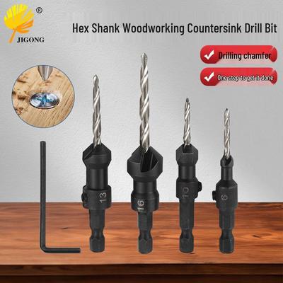 Hexagonal, Tapered, and Shaped Countersink Drill Bits for Woodworking