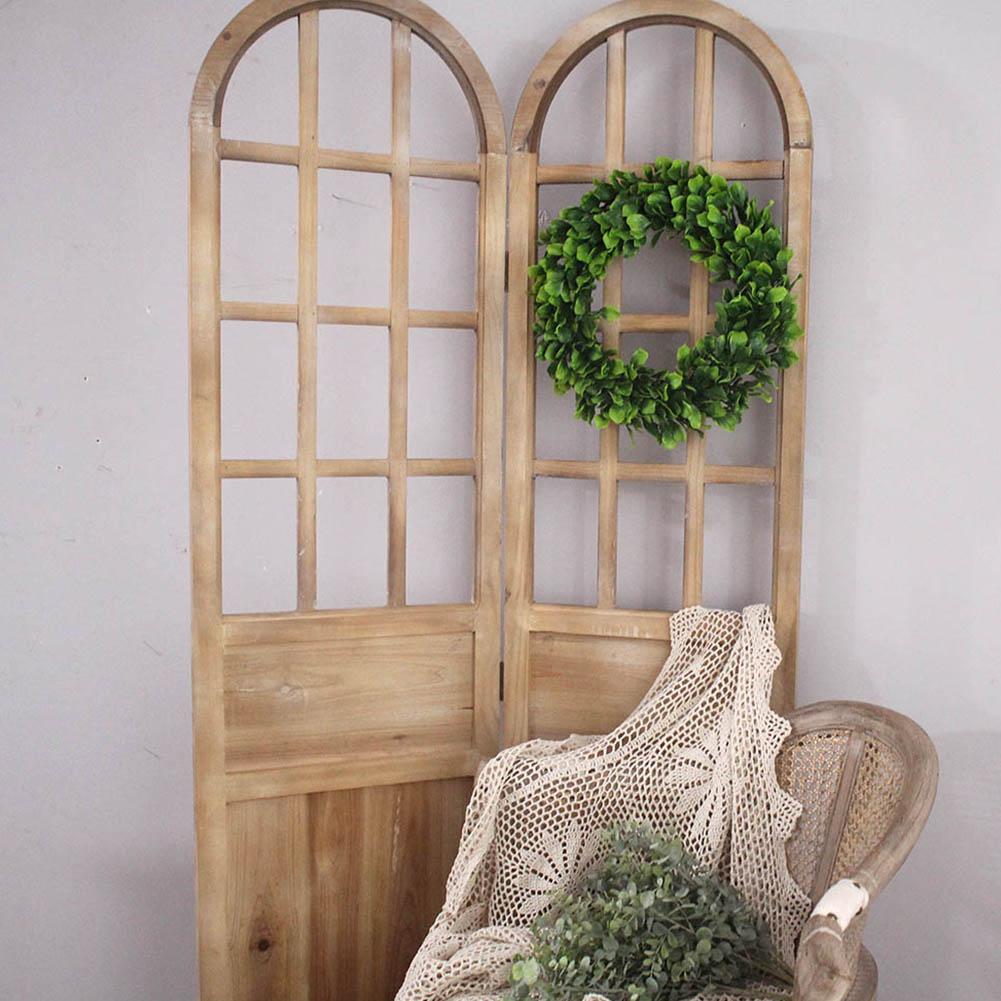 40cm Simulate Green Leaves Wreath Ornament Door Window Pendant for Wedding Chair Decor
