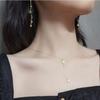ANENEJERY Women's Necklace Simple Personality Water Drop Necklace Fashion Versatile Hollow Necklace