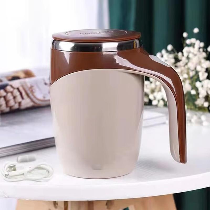 

1PC Automatic stirring coffee cup, automatic temperature control perfect mug, easy to stir and enjoy. 301-400ml коричневый