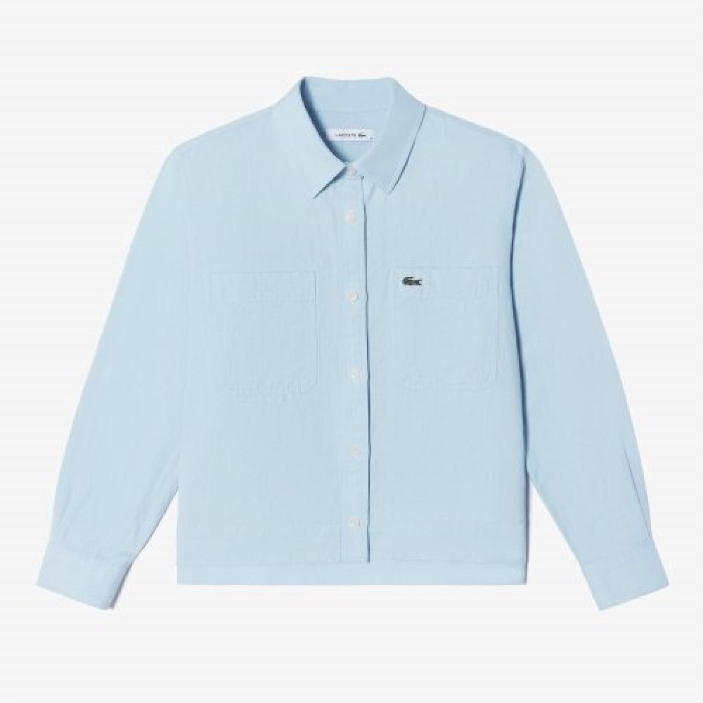 

LACOSTE Женская верхняя одежда свободного кроя рубашка [голубой]