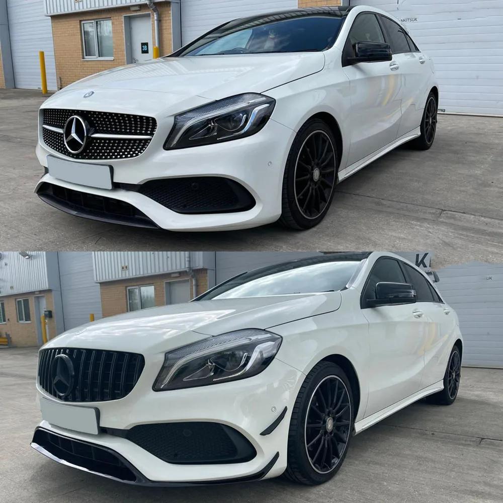 Emblema Griglia Anteriore Stella Cromata Argento OE Con LED Cromato Argento Lucido Opaco Per Mercedes Benz Classe B C E S R SL ML GL GLA GLK