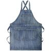 Durable Denim Apron: Stain & Oil Resistant, Perfect for Hairdressing, Home Cleaning, Gardening, and Handicrafts - Custom Logo Available