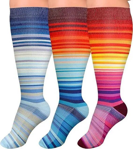 Plus Size Compression Socks Fat Large Leg Sports Socks Running Cycling Fat Calf Stockings Pressure Leg Fitness Varicose Veins