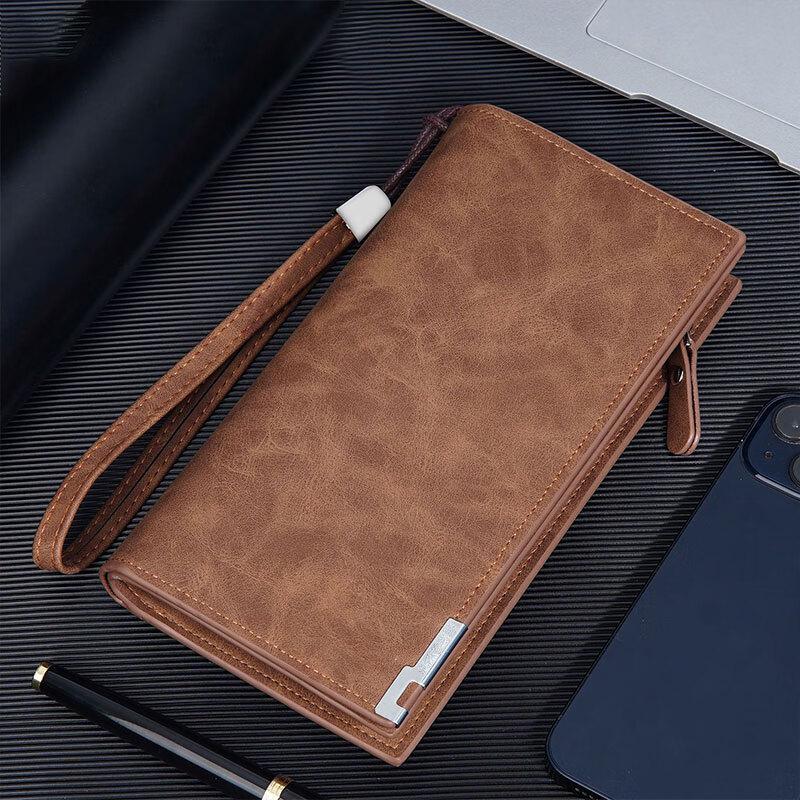 Xinjingzhou Men's Retro Long Wallet & Card Holder