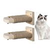 Cat Climbing Steps Senior Cat Wall Shelves 2 Pieces Space Saving Pet Paw Grinding Ladders Wooden for Indoor Kittens