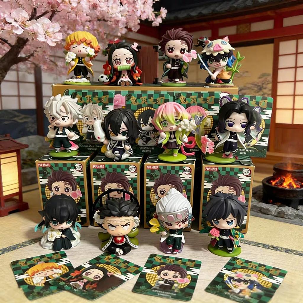 2026 Tanjiro Kamado Nezuko Demon-Slayer Anime Cartoon Figure Blind Box Creative  Statue Ornament Surprise Gift Box