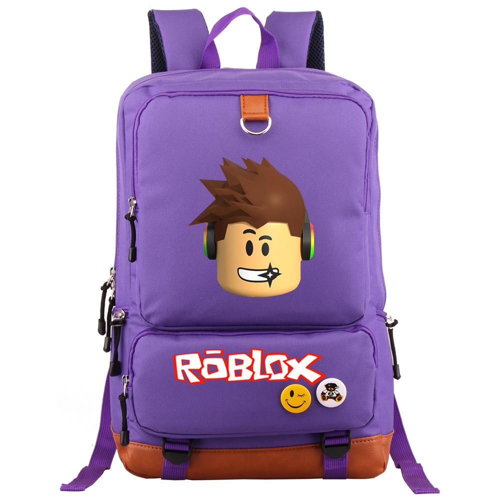 Virtual World Roblox Backpack Men'S And Women'S Travel Bag Computer Bag Student School Bag Anime Cartoon Backpack