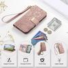 Floral Embossed Leather Wallet Flip Case for OPPO A6 A6X A6T A6S A6C A5 A5X A3 A3X A1 Pro 4G 5G Card Slots and Wrist Strap Cover