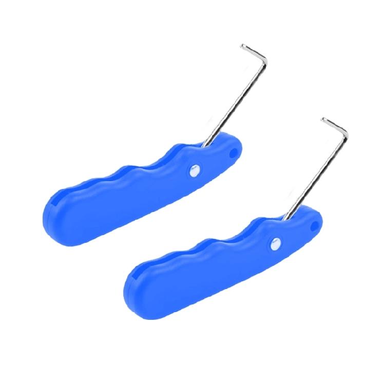 Ice Hockey Handle Hold Portable Roller Hockey Skate Tool Ergonomic Hockey Skates Lace Tightening Ice Skating Tool синий