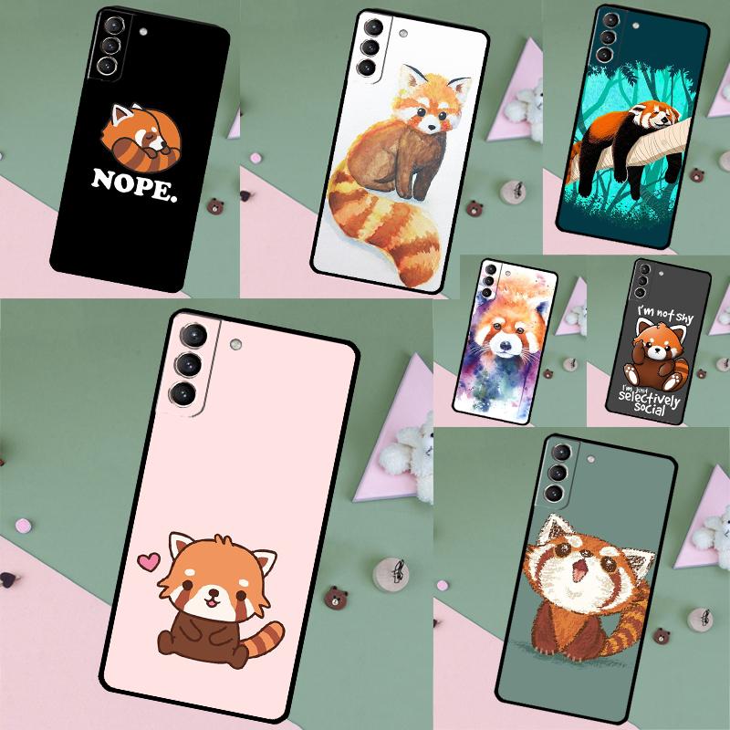 Red Panda Cute Animal Case For Samsung Galaxy S26 Ultra S25 S24 S22 S21 S23 Ultra Plus S10 S20 S25 FE Phone Cover