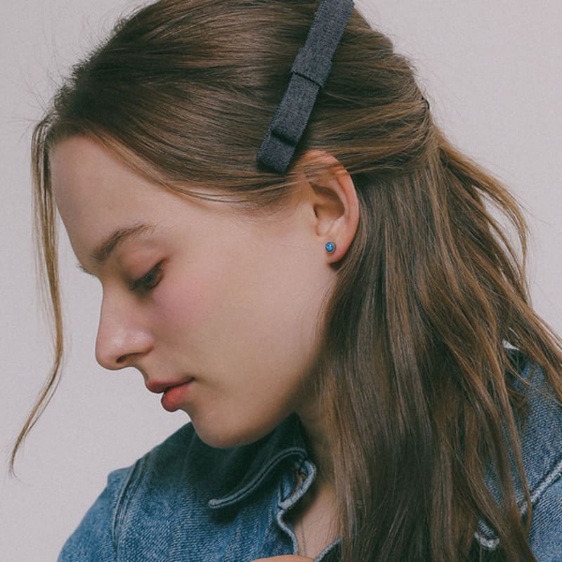 

J.Lauren Denim Ribbon Auto Hair Pin H01402 Young people