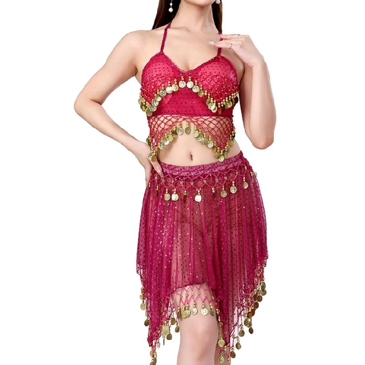 Bauchtanz Kostüm Set Bauchtanz BH Top Bauchtanz Rock Halloween Bauchtanz Outfits für Bühnenauftritte