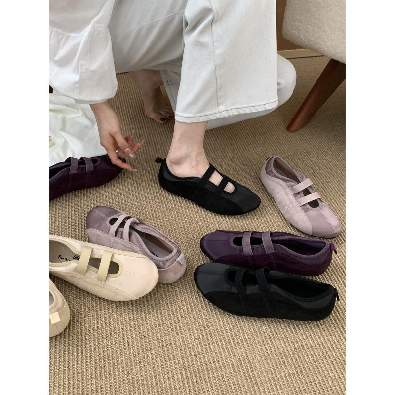Fashion Shoes Woman 2025 Soft Female Footwear Shallow Mouth Round Toe Riband Casual Sneaker Ballet Flats New Dress Comfortable Summer