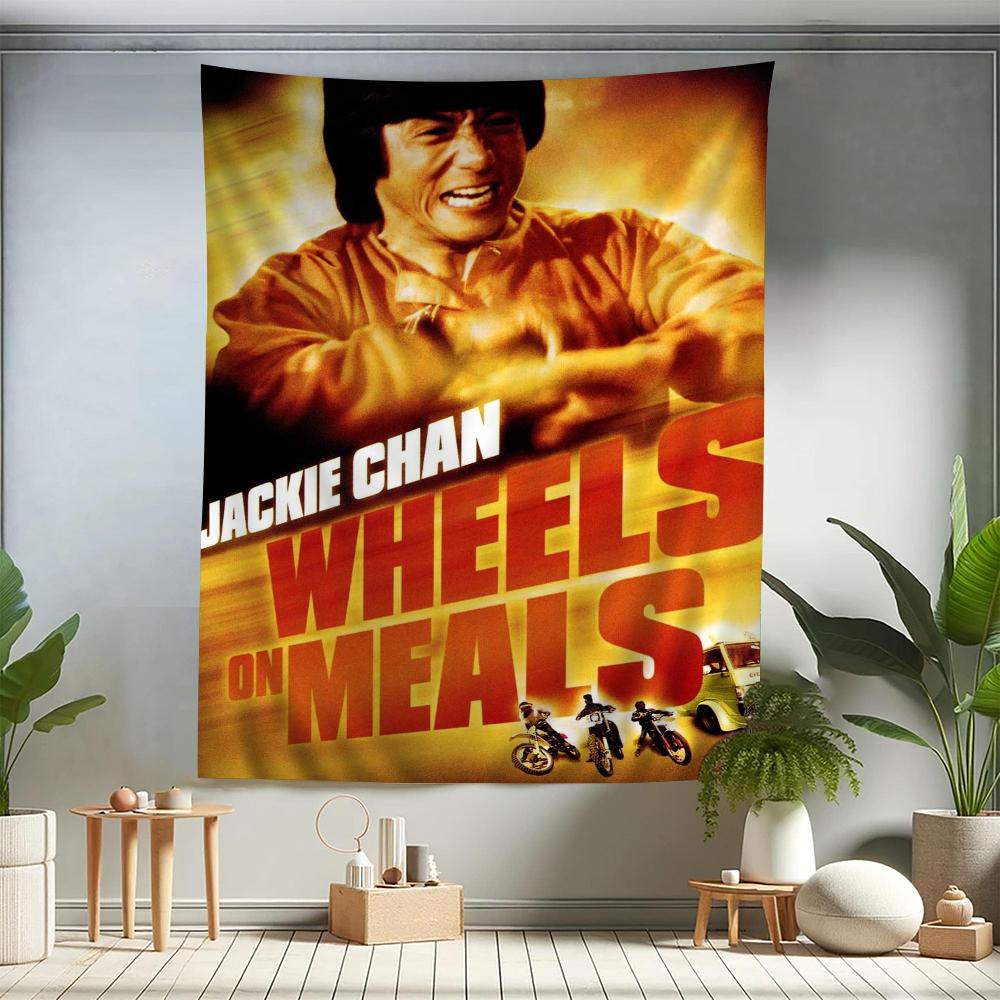 Famous Chinese Action Star Jackie Chan DIY Wall Tapestry for Living Room Home Dorm Decor Wall Art Decor