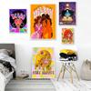 Böhmisch Retro Psychedelisches Poster 60er 70er Disco Bunt Leinwandmalerei Abstrakt Yoga Pose Wandbild Wohnzimmer Heimdeko