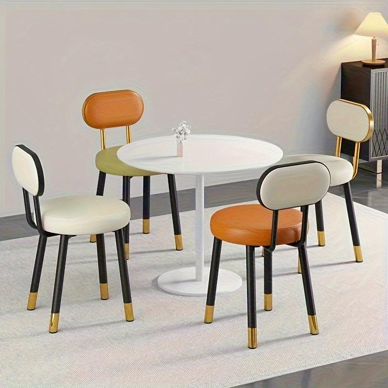 Home Light Luxury Dining Table and Chair Home Breathable Chair Creative Dining Chair Soft Packaging Chair Bedroom Dressing Chair