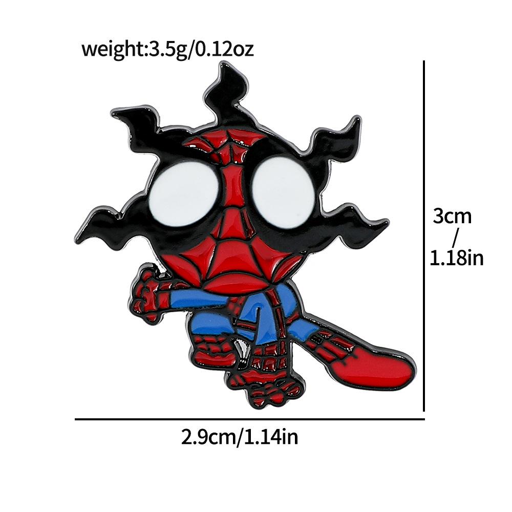 89 Spider-Man Alloy Brooch Marvel Superhero Spider-Man Metal Badge Backpack Jacket Personalized Decoration